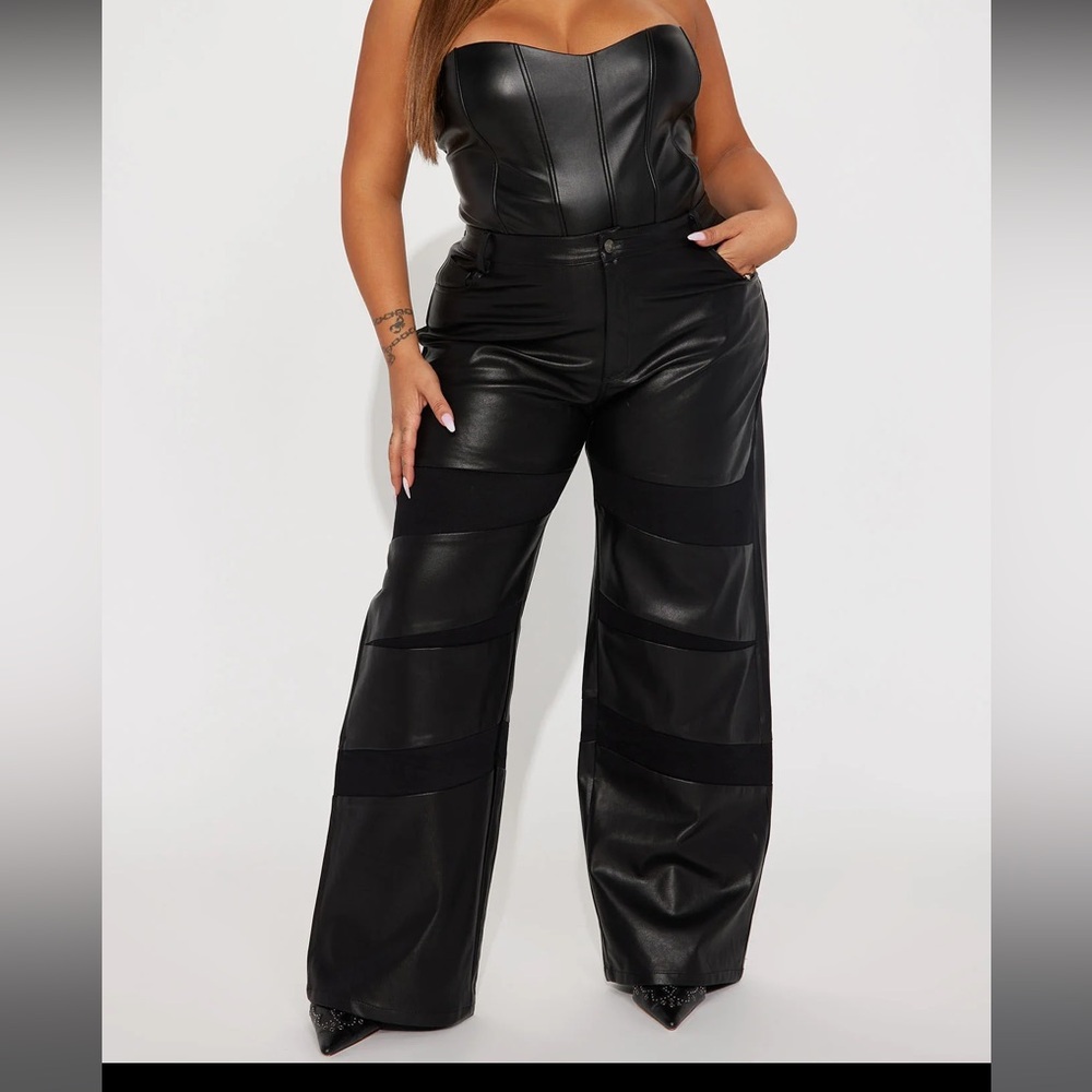 FAUX LEATHER PANTS